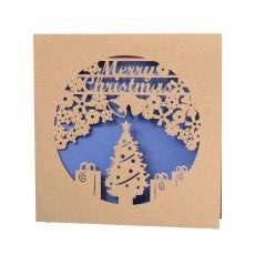 Christmas Greeting  Card Laser Cut Snowflake Pattern Personalized Custom